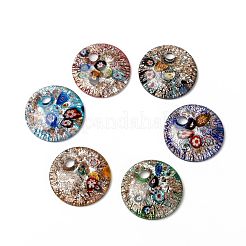 Handmade Silver Foil Lampwork Big Pendants&nbsp;FOIL-S116-3-B