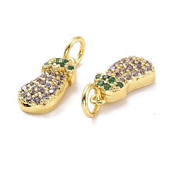 Brass Micro Pave Cubic Zirconia Pendants&nbsp;ZIRC-A023-01LG