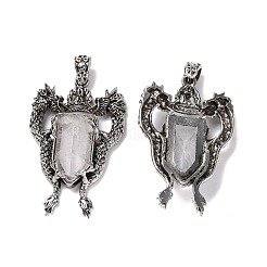 Natural Quartz Crystal Faceted Big Pendants&nbsp;G-L524-04AS-10