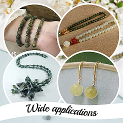 2 Strands Natural Chinese Green Jade Beads Strands&nbsp;G-OC0004-62B