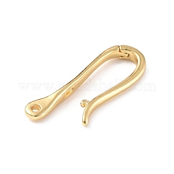 Rack Plating Brass Hook Clasps&nbsp;KK-E073-01G