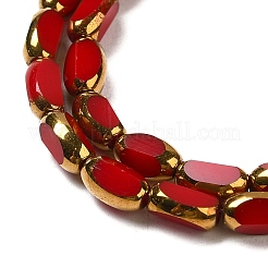 Electroplate Opaque Color Glass Beads Strands&nbsp;EGLA-Q127-A01-02K