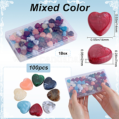 100Pcs Imitation Gemstone Acrylic Beads&nbsp;OACR-SP0001-05C