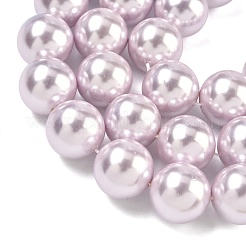 Electroplated Shell Pearl Beads Strands&nbsp;BSHE-G041-16mm-06