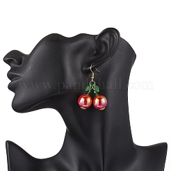 Acrylic Glass Cherry Dangle Earrings&nbsp;EJEW-MZ00510