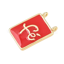 Brass Enamel Pendants&nbsp;KK-L251-01G