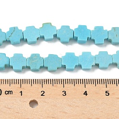 Geark Cross Natural Magnesite Beads Strands&nbsp;G-N0131-04D