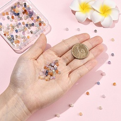 210Pcs 7 Styles Natural Flower Amazonite & Rose Quartz & Yellow Aventurine & Blue Aventurine(Dyed & Heated) & Labradorite & Red Aventurine & Lepidolite Beads&nbsp;G-YW0002-66