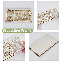 Christmas Theme Wooden Rectangle Money Holder&nbsp;AJEW-WH20006-282A