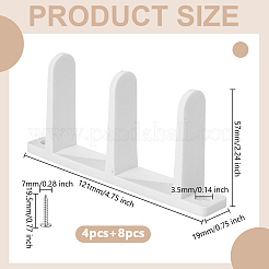 4Pcs ABS Plastic Sliding Closet Door Floor Guide&nbsp;FIND-WH0441-89B