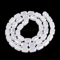 Electroplate Imitation Jade Glass Beads Strands&nbsp;EGLA-Q132-03B-B01