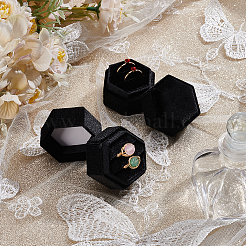 Polyester Velveteen Ring Storage Boxes&nbsp;CON-WH0123-28A