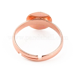 Adjustable Brass Finger Rings Components&nbsp;KK-WH0054-22C-RG