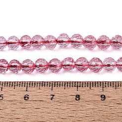 Dyed Transparent Crackle Glass Beads Strands&nbsp;GLAA-Q108-01A-A06