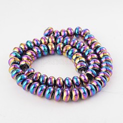 Rondelle Electroplated Non-magnetic Synthetic Hematite Bead Strands&nbsp;G-M232-13