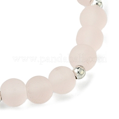 5Pcs 5 Colors Transparent & Frosted Glass Beads Stretch&nbsp;BJEW-JB11494