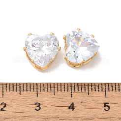 Brass Clear Cubic Zirconia Cabochons&nbsp;LS-STAS-M294-30C