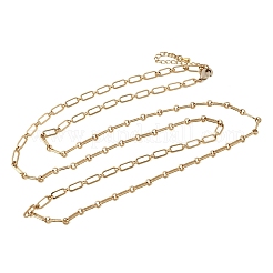 Brass Mixed Link Chain Necklaces&nbsp;NJEW-L013-16G