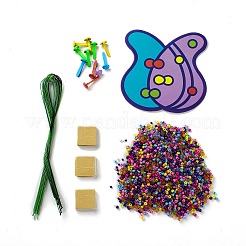 Creative DIY Flower Pattern Seed Bead Art Kits&nbsp;DIY-G087-01