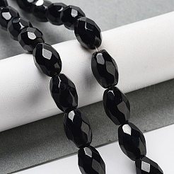 Natural Black Onyx(Dyed & Heated) Beads Strands&nbsp;G-P520-C06-01
