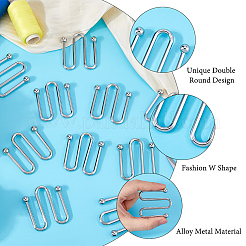 10Pcs U Shape Zinc Alloy Bikini Clips Buckles&nbsp;FIND-FH0017-06B-P