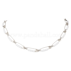 Round Imitated Pearl Acrylic Dangle Earrings & Necklaces Sets&nbsp;SJEW-JS01363