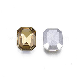 Pointed Back Glass Rhinestone Cabochons&nbsp;RGLA-T079-8x10mm-04