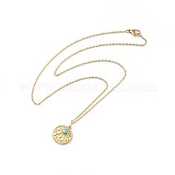 Synthetic Turquoise Pendant Necklace&nbsp;G-I333-08C