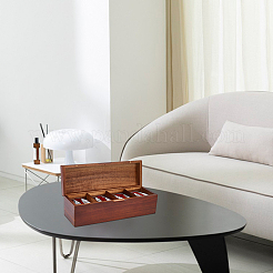 4 Grids Wooden drawer-Style Storage Boxes for Tea Bag&nbsp;CON-WH0088-48A