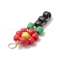 Glass Seed Beaded Pendants&nbsp;PALLOY-JF02992