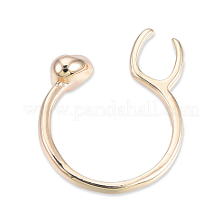 Brass Open Cuff Ring Cadmium Free & Nickel Free & Lead Free&nbsp;RJEW-N039-04LG