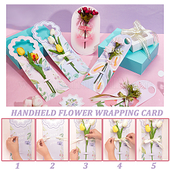 Paper Single Flower Wrapping Paper Cards for Valentines Day&nbsp;DIY-GA0008-92