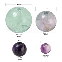340Pcs 4 Style Natural Fluorite Beads&nbsp;G-LS0001-49