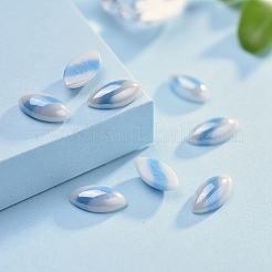 Opaque Glass Cabochons&nbsp;GGLA-S038-03B-5x10