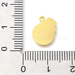 Christmas Themed Ion Plating(IP) 304 Stainless Steel Enamel Charms&nbsp;STAS-B075-36G-02