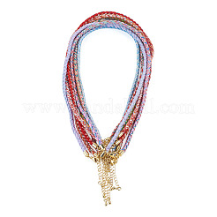 8Pcs 8 Colors 3.5MM Round Nylon Cotton Cord Necklace Making&nbsp;NJEW-TA0001-26G