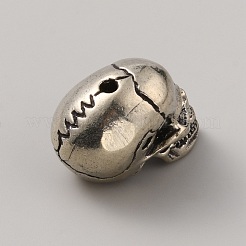 Brass Skull Beads&nbsp;FIND-WH0148-020B