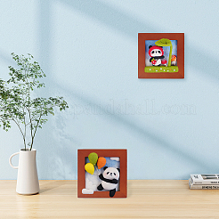 2 Sets 2 Style Panda Photo Frame Needle Felting Kit for Beginners&nbsp;DIY-OC0012-05