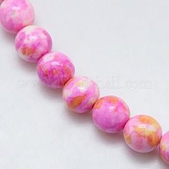 Synthetic Ocean White Jade Beads Strands&nbsp;G-L019-8mm-02