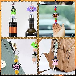 15Pcs 15 Styles Halloween Theme Silicone Focal Beads&nbsp;SIL-CJ0002-05