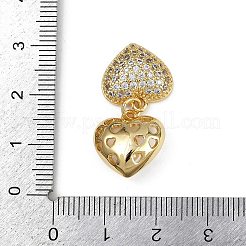 Brass Micro Pave Cubic Zirconia Pendants&nbsp;KK-S528-09G