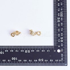 5Pcs Rack Plating Brass Micro Pave Clear Cubic Zirconia European Dangle Charms&nbsp;KK-SZ0002-37