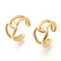 Brass Cuff Earrings&nbsp;EJEW-F370-20G