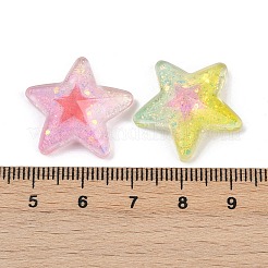 Transparent Star Resin Cabochons&nbsp;RESI-R465-08