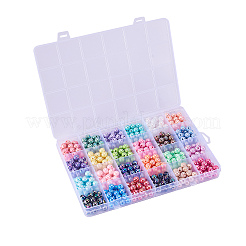 600Pcs 24 Colors Opaque Acrylic Beads&nbsp;MACR-CJ0001-16