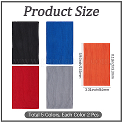 10Pcs 5 Colors Ribbing Pattern Polyester Oversleeves&nbsp;FIND-GF0009-63