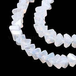 Electroplate Imitation Jade Glass Beads Strands&nbsp;EGLA-Q139-01A-B01