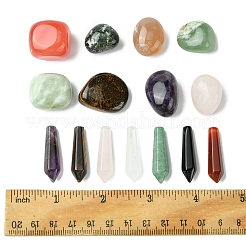 15Pcs 15 Styles Natural Mixed Gemstone Beads&nbsp;G-FS0005-81
