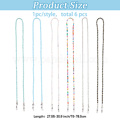 6Pcs 6 Styles Glass Eyeglasses Chains&nbsp;AJEW-GF0011-56