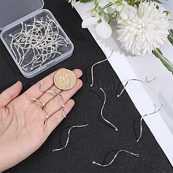 40Pcs Brass Wavy Eye Pins&nbsp;KK-HY0004-52S